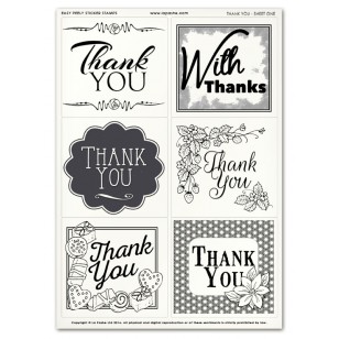 Easy Peely Sticker Stamps - Thank You